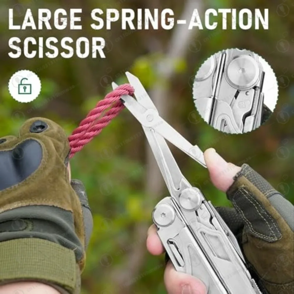 折りたたみ式マルチツール-ステンレス鋼製-交換可能なワイヤーカッター-アップグレードされたハサミ-サバイバルツール-キャンプ-ハイキング-アウトドア用