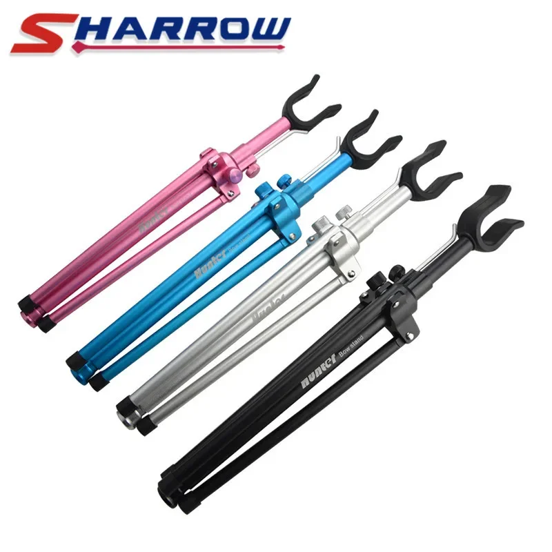 1Pc Archery Bow Stand Protable Foldable Recurve Bow Stands Bracket Rack For Outdoor Hunting Shooting Archery Accessories