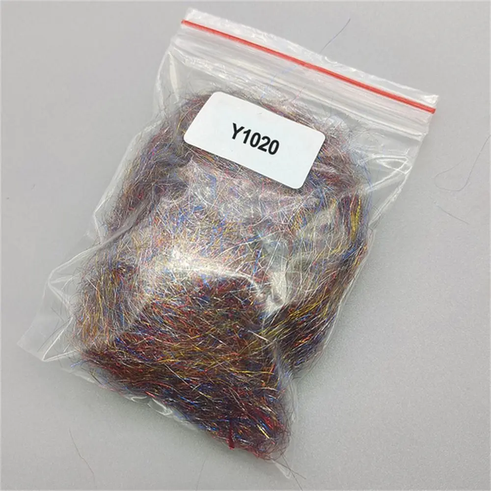 

Fishing Accessories Synthetic Fibers Ice Dubbing Fly Tying Material Flash Ice Wing Thin Baitfish Streamer Scud Dub Lure Making
