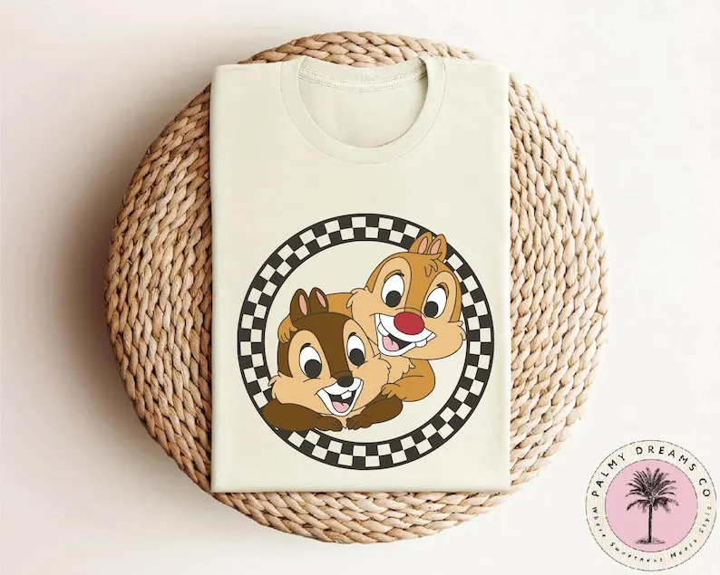 

Retro Chip and Dale Shirt Retro Trip Shirt, Checkered Chip and Dale Shirts Family Vacation Kids Shirts