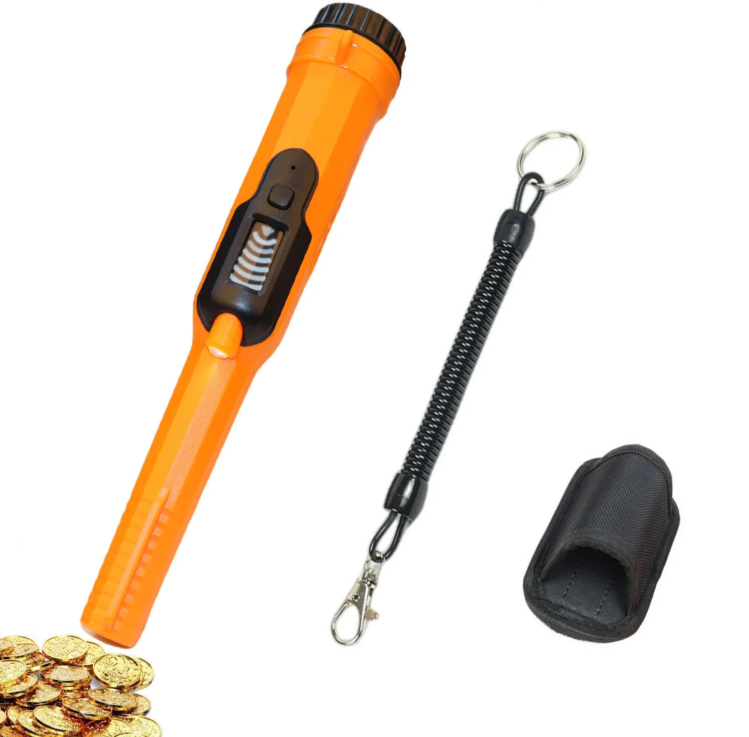 

Metal Detector Pinpointer for Adults & Kids,Fully Waterproof,360°Detection Handheld Pin Pointer Wand with LCD Screen for Hunting