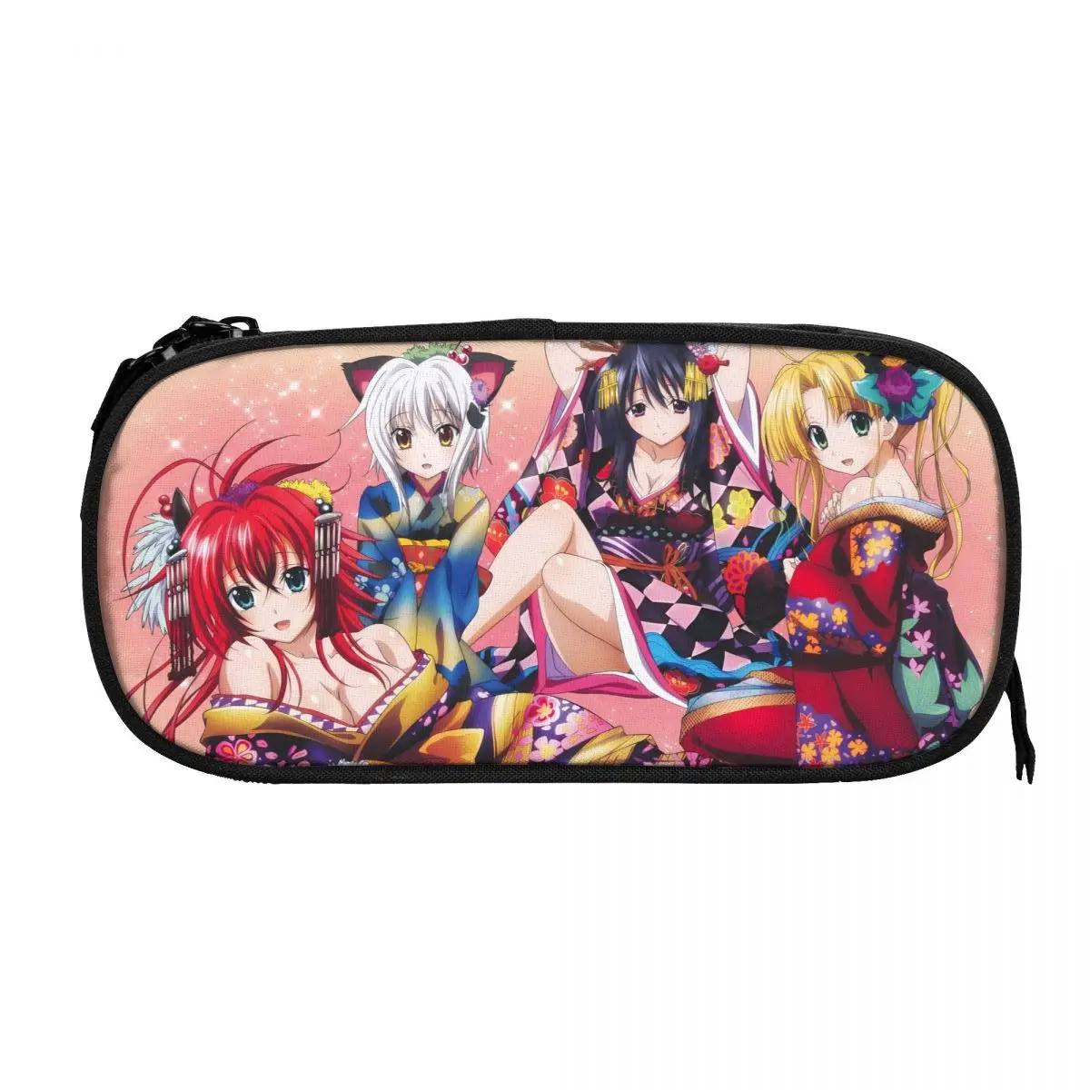 Anime High School DxD Big Capacity Pencil Pen Case Office College School Large Storage Bag Pouch Holder Box Organizer