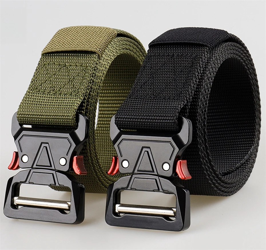 2025 Punk Techwear Tactical Belt Men Women Multifunctional Alloy Buckle Outdoor Casual Canvas Belt Waistband