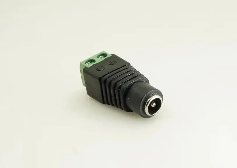 50 개/몫 5.5mm DC 여성 CCTV UTP 전원 플러그 어댑터 DC/AC 2 케이블 커넥터 CCTV 시스템