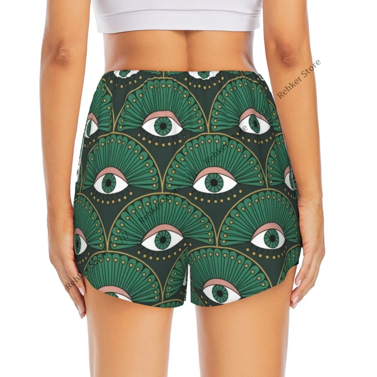 Pantaloncini da yoga per donna Pantaloncini da fitness Allenamento da motociclista Pantaloncini sportivi da corsa Sei così arte Abbigliamento sportivo ad asciugatura rapida con tasca