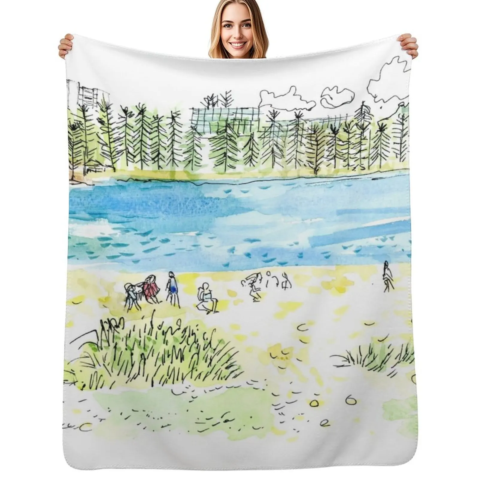 

Shelly Beach - Manly Throw Blanket Large Beautifuls halloween Blanket