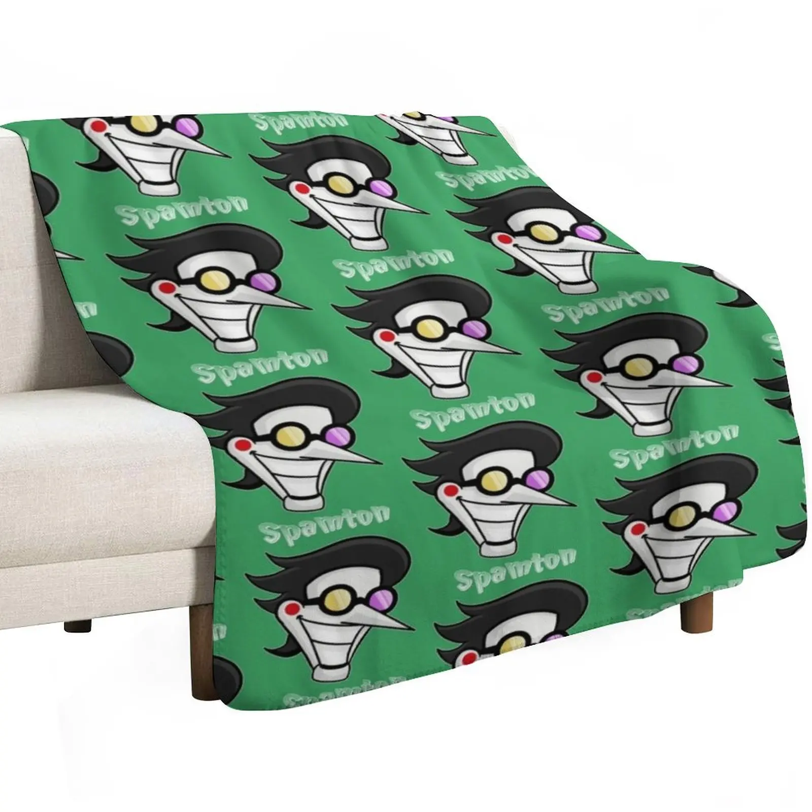 Deltarune Spamton Throw Blanket Decorative Throw Nap christmas decoration Vintage decorative Flannel Fabric Blankets