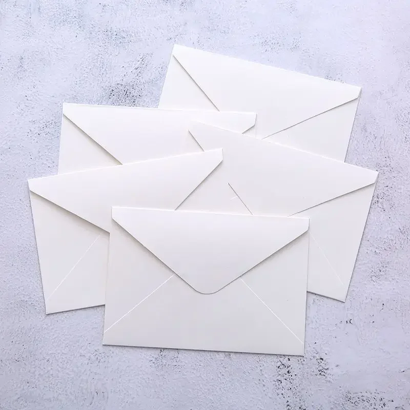 30pcs/lot White Envelope Small Business Supplies Stationery Envelopes for Wedding High-grade 250g Paper Invitations Postcards