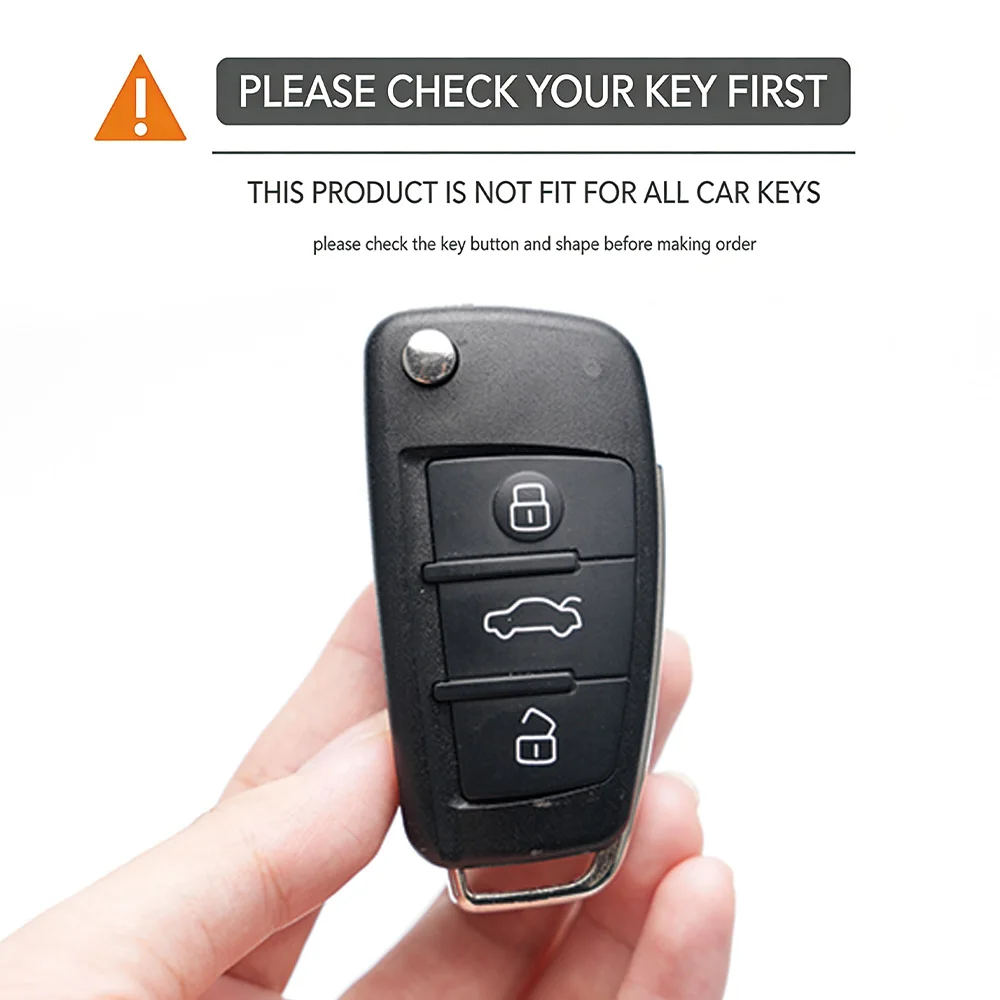 New Silicone Key Case Cover Shell for Audi A4 B7 A6 C6 4f 8v A3 8p A1 A3 Remote Key Holder Jacket Accessories Fob Accessories