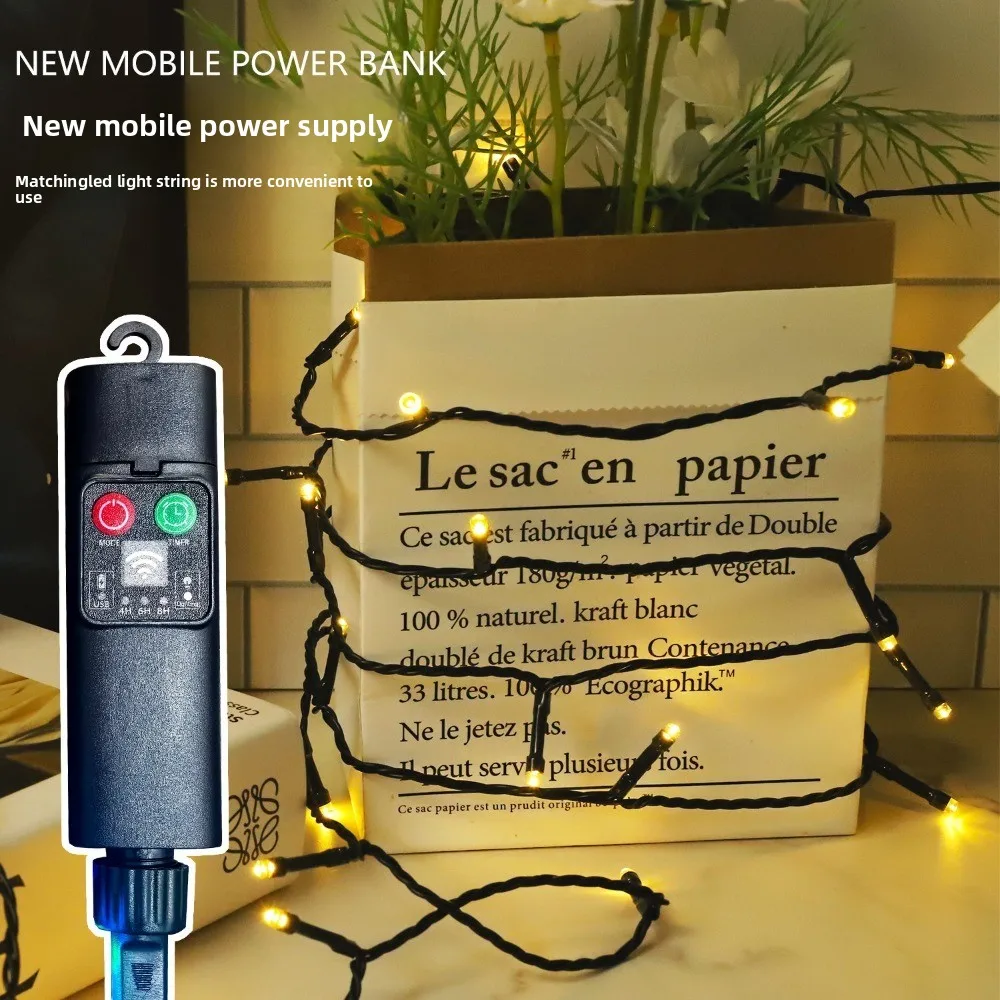 10Meter 100LED Christmas String Lights USB Charging Timer Remote Control LED String Light Multicolor Waterproof