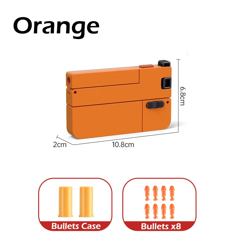 NEW Funny Plastic life car Throwing Shell Playing Card Gun with Soft Bullet Creative Gun Toy