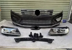 Car Front bumper surrounded Headlight Radiator grille grill for Volkswagen vw Touareg 12 Upgrade17