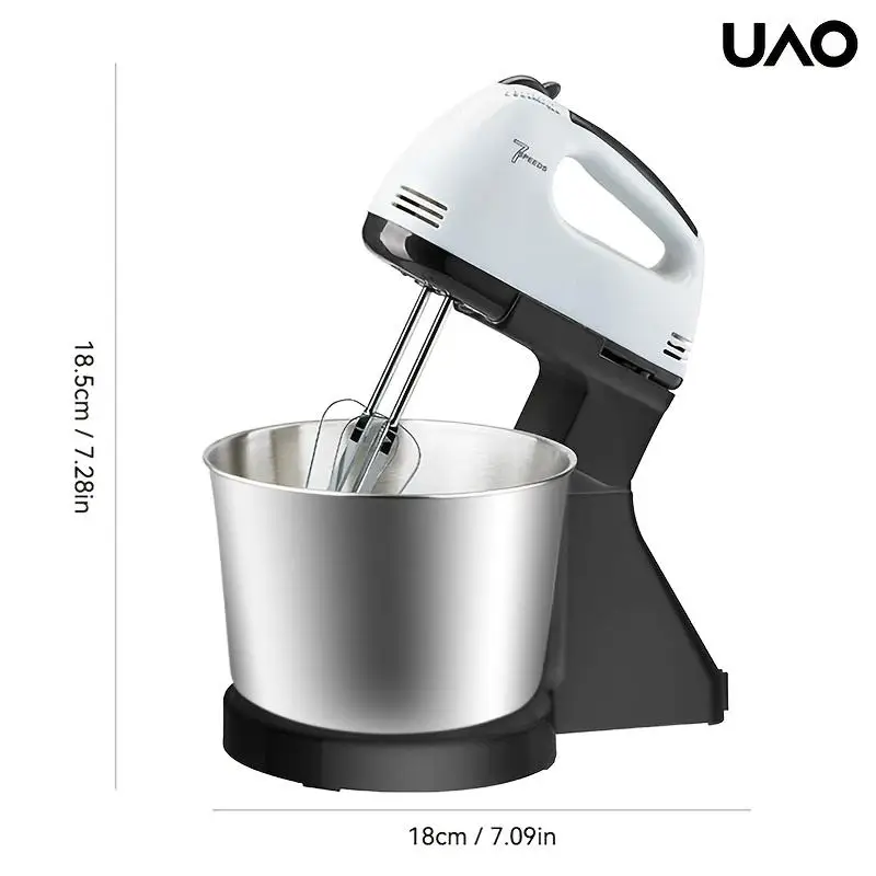 Small dough mixer Cream mixer, stainless steel bucket, ergonomic design, streamlined handle, handheld desktop, easy to mix and n