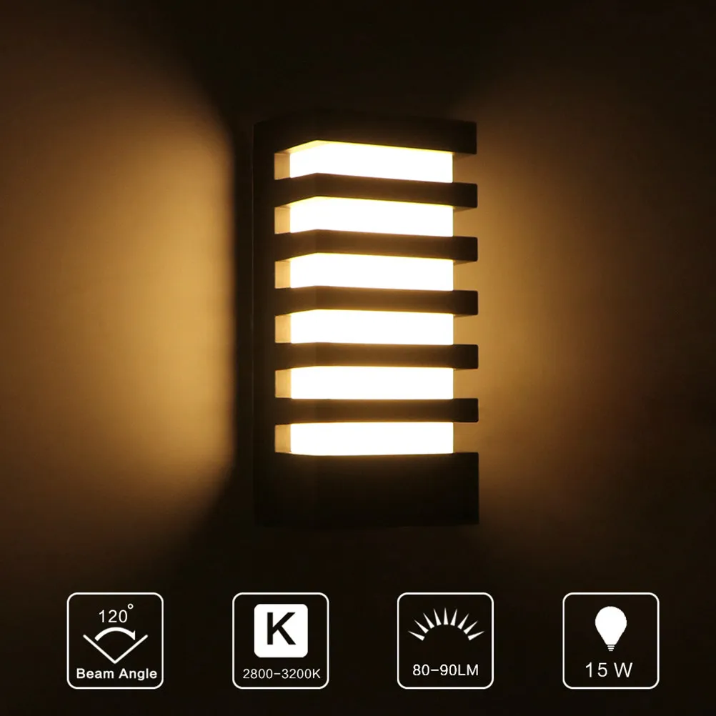 

Современный настенный светильник 15 Вт, COB LED, алюминиевый, водонепроницаемый, IP65, для наружного и внутреннего использования, 85-265 В, для сада, веранды, коридора, двора