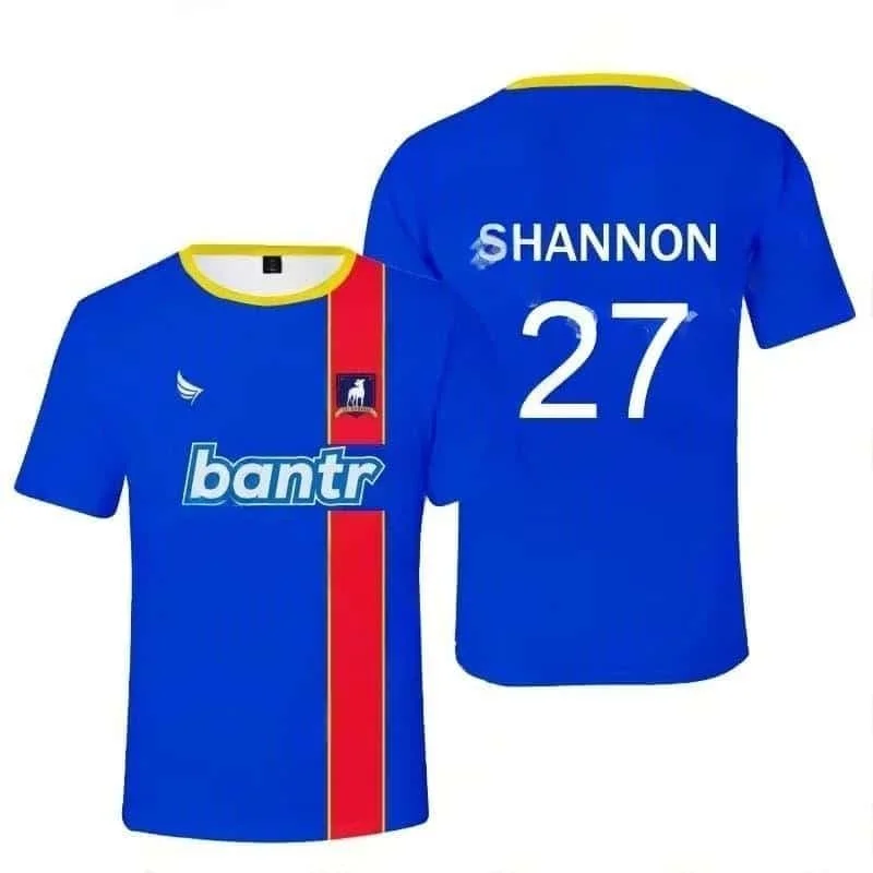NEUES Ted Lasso Saison AFC Richmond Fußballtrikot für Männer und Frauen, Sommer-Sport-T-Shirt, atmungsaktiv, schnelltrocknend, Familien- und Kinderbekleidung – Detail 9
