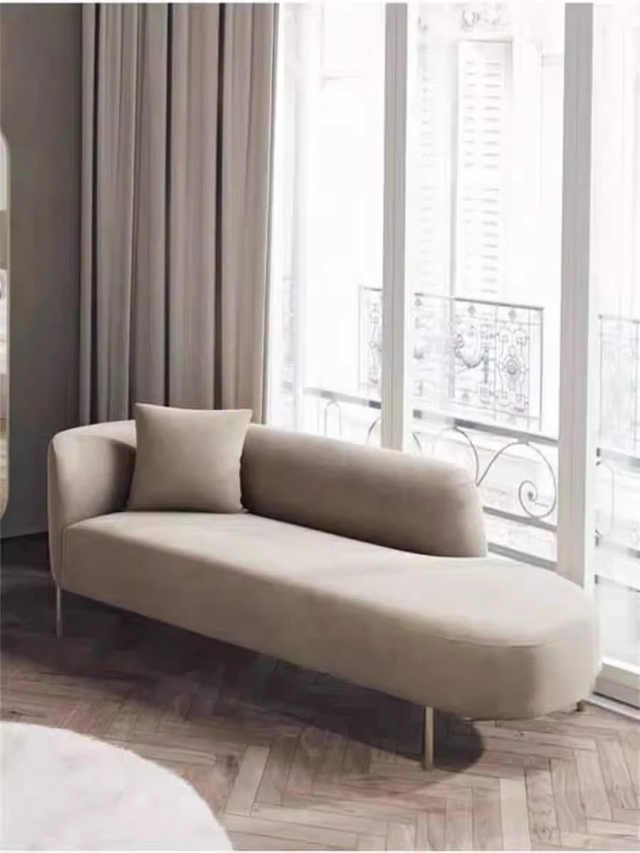 Nordic modern living room, chaise longue, Italian minimalist small apartment, beauty couch, lazy sofa, master bedroom balcony, l