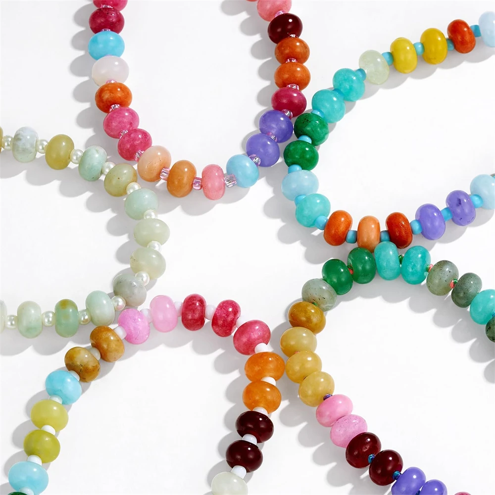 Colorful Chunky Bead Bracelet for Women Boho Multicolor Acrylic Resin Beads Stackable Bracelet Summer Festivals Vacation Jewelry