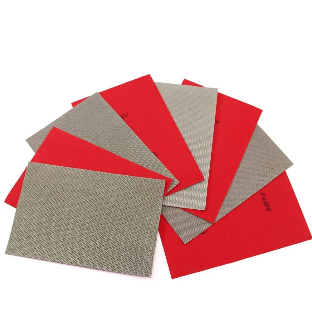 Z-Lion Diamond Electroplated Abrasive Paper Sheets Diamond Sandpaper Grinding Stone Glass Ceramic Diamond Tool(4 Pcs/lot)