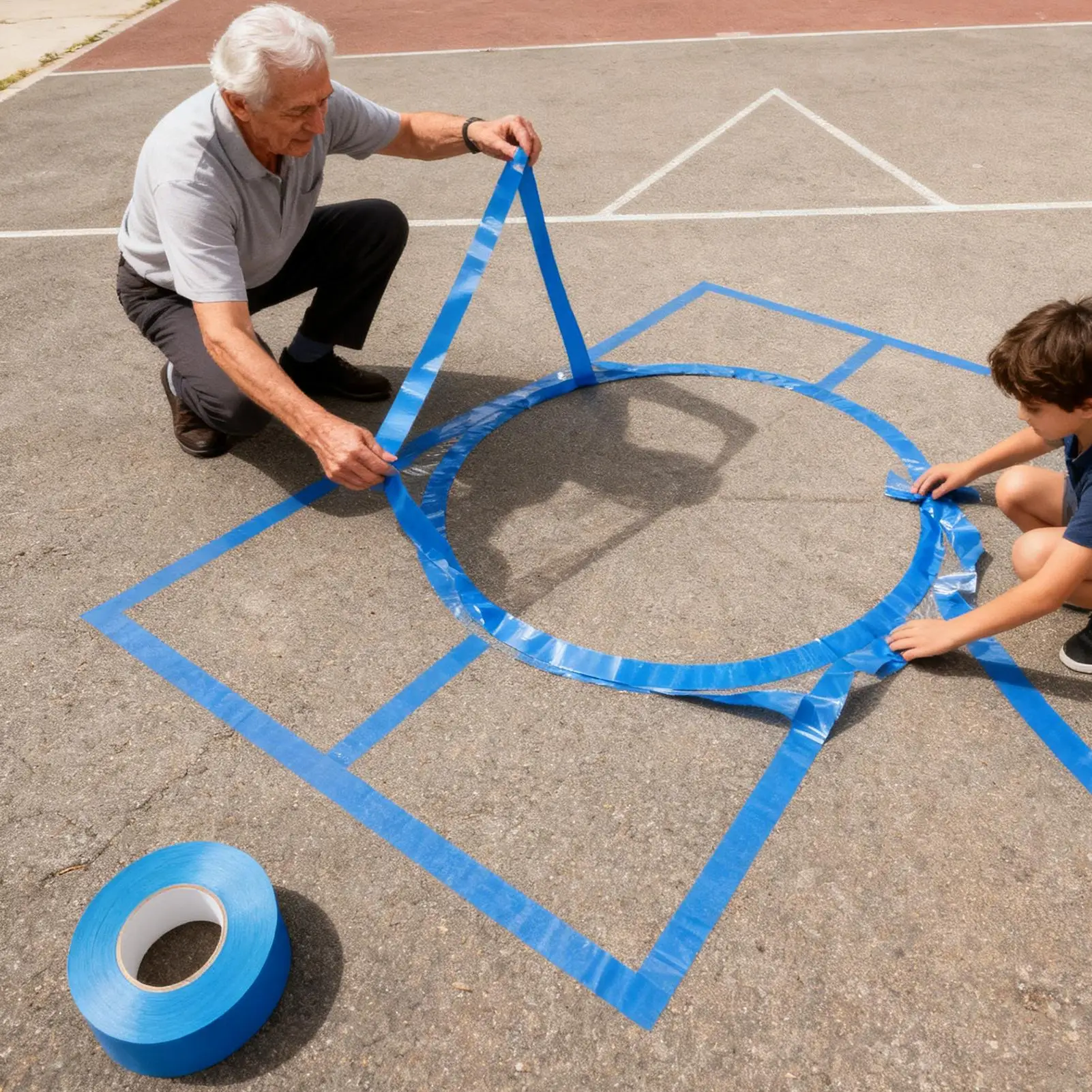 Lignes de terrain de Pickleball, 0.16x164 pieds, adhérence, marquage d'entraînement Flexible, bandes de terrain de Pickleball temporaire pour Tennis, extérieur et intérieur