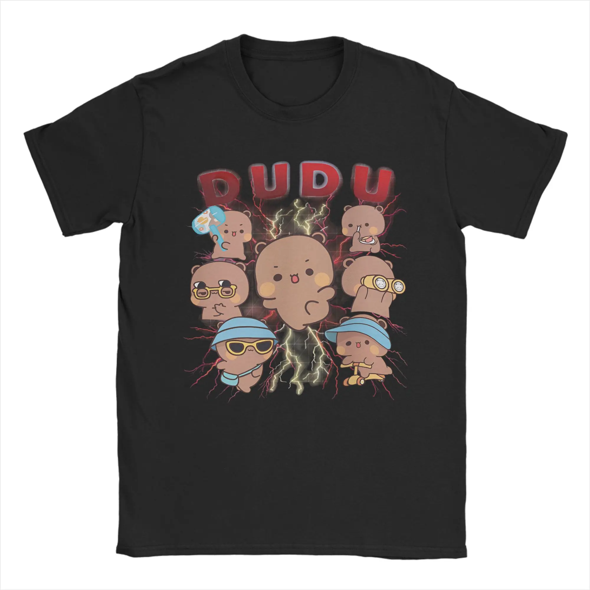 Dudu Bubu Halloween Spooky Season Vampire Witch Pumpkin Ghost Men T Shirts  Tee Shirt Short Sleeve Round Neck T-Shirt Clothing