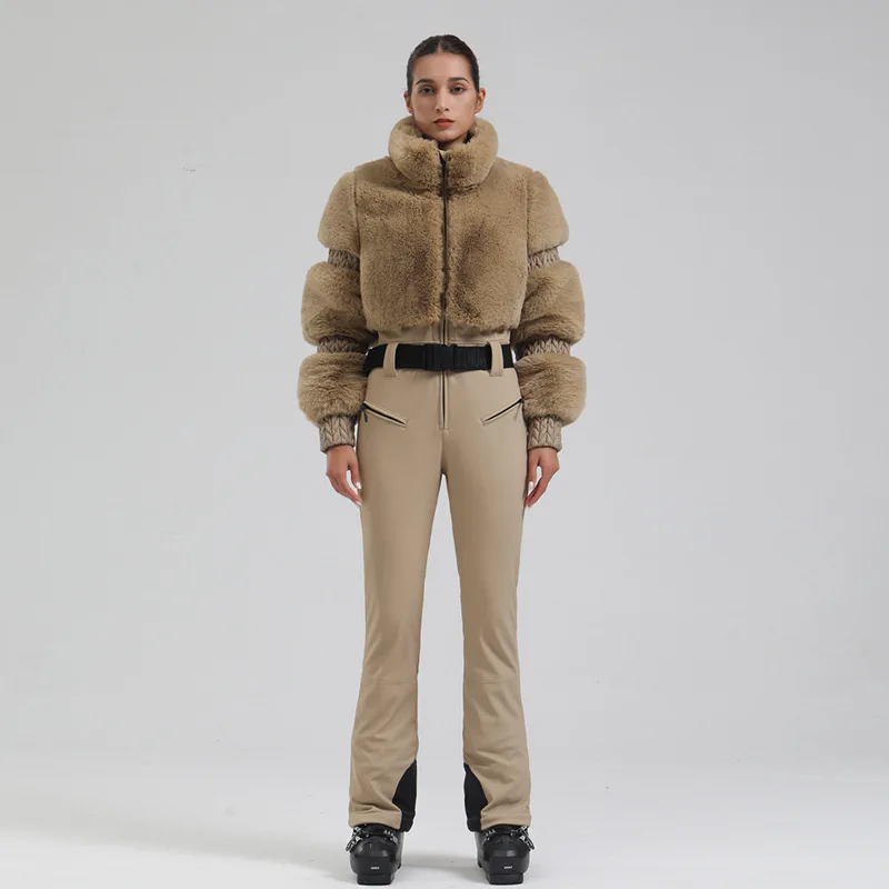 Neue Frauen Schlank Skifahren Overall Schneefeld Wasserdichte Erwachsene Ski Kleidung Weibliche Winter Outdoor Sport Anzug Warme Dicke Schnee Trainingsanzug – Detail 13