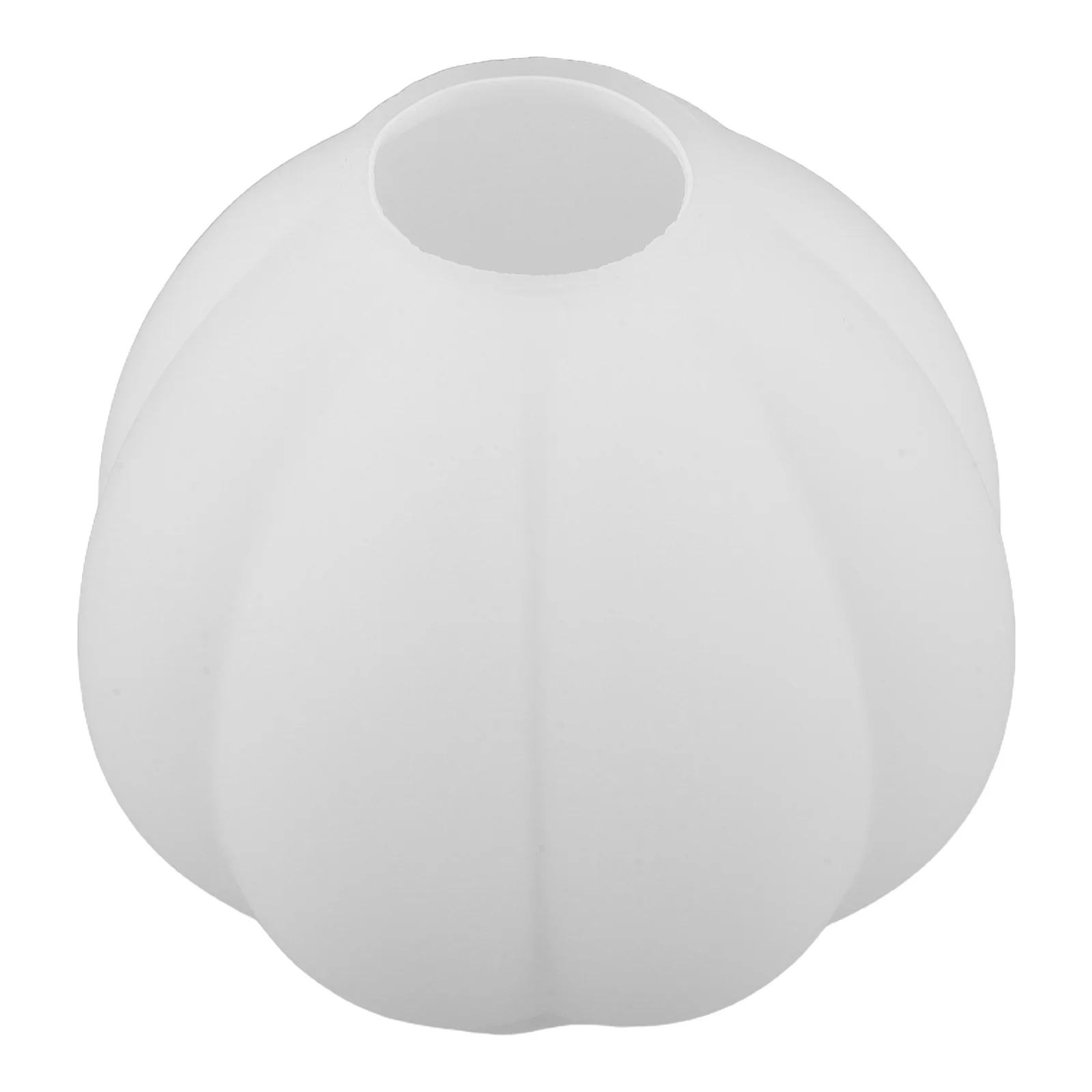 

Creamy White Glass Pumpkin Lampshade Handcrafted Textured Finish for Soft Glowing Light Pendant Ceiling Table Lamp Replacement