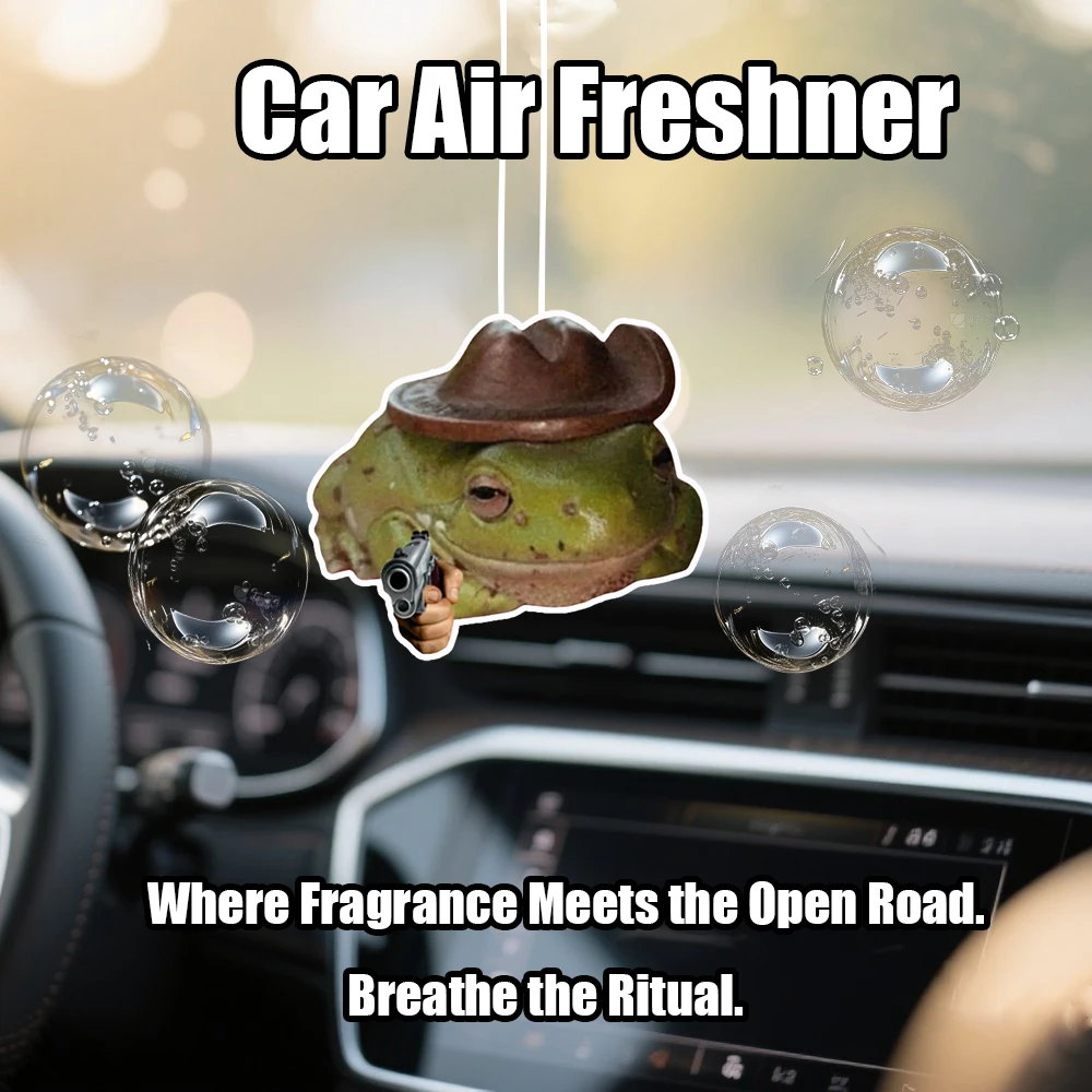 Car Air Freshener | Cowboy Frog Strikes, Refresh Driving Ritual with Fragrance
