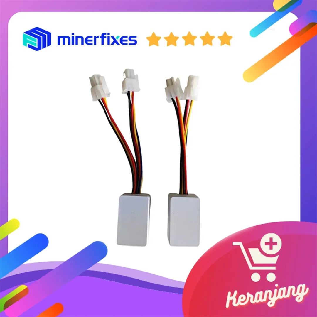 

2pcs/pack Fan Speed Simulator Bitmain Antminer 12V 2-in-1 Square 4Pin Fan Simulator Emulator Special For Antminer KS5 KS5pro