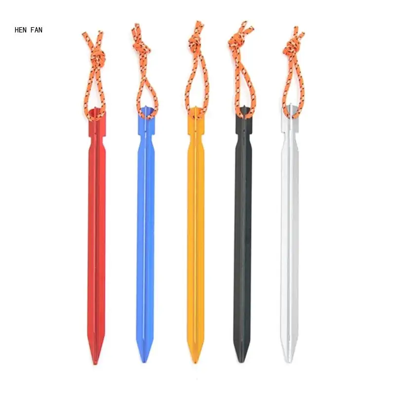 

Reliable Aluminum Alloy Tent Stakes Must Have Camping Accessories for Stability & Easy Assembly and Easy Camping Set M89D