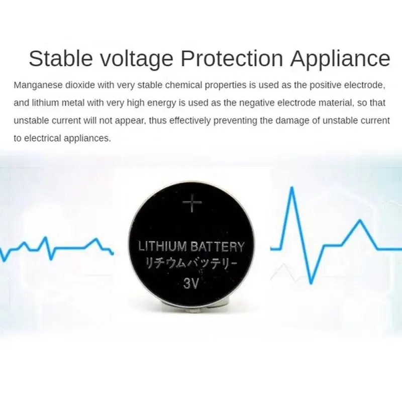 Button Battery Smooth Ease Of Use Multipurpose Durable Multifunctional Use Multiple Electrical Appliances Lithium Battery