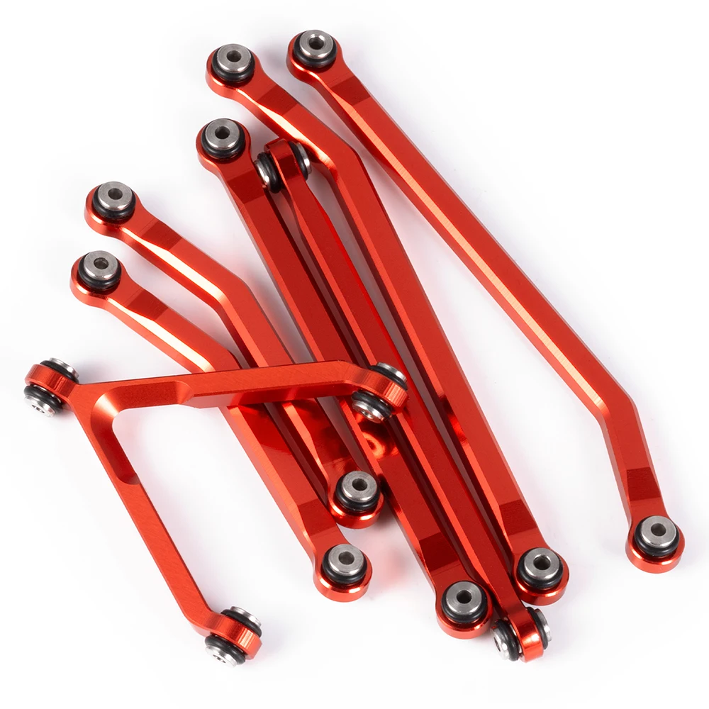 AXSPEED Kit de varilla de enlace elevada, eslabones de chasis de alta distancia para coche trepador de control remoto Axial SCX24 GX 470 1/24