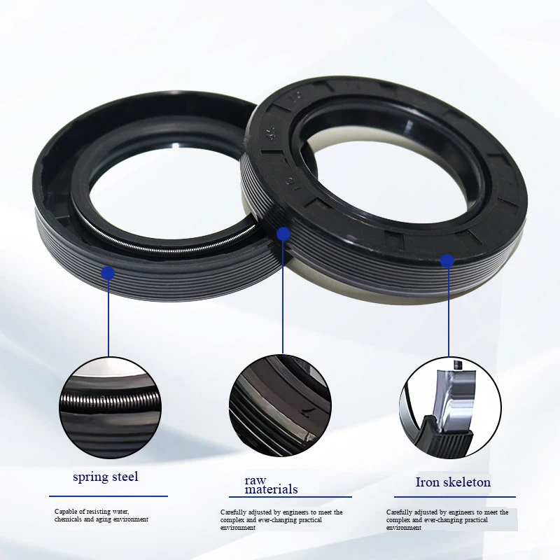 TC 54 55 56 57 58 Oil-Resistant & Wearproof NBR Shaft Seal Anti-Aging Lip Seal for Rotating Machinery Universal Replacement