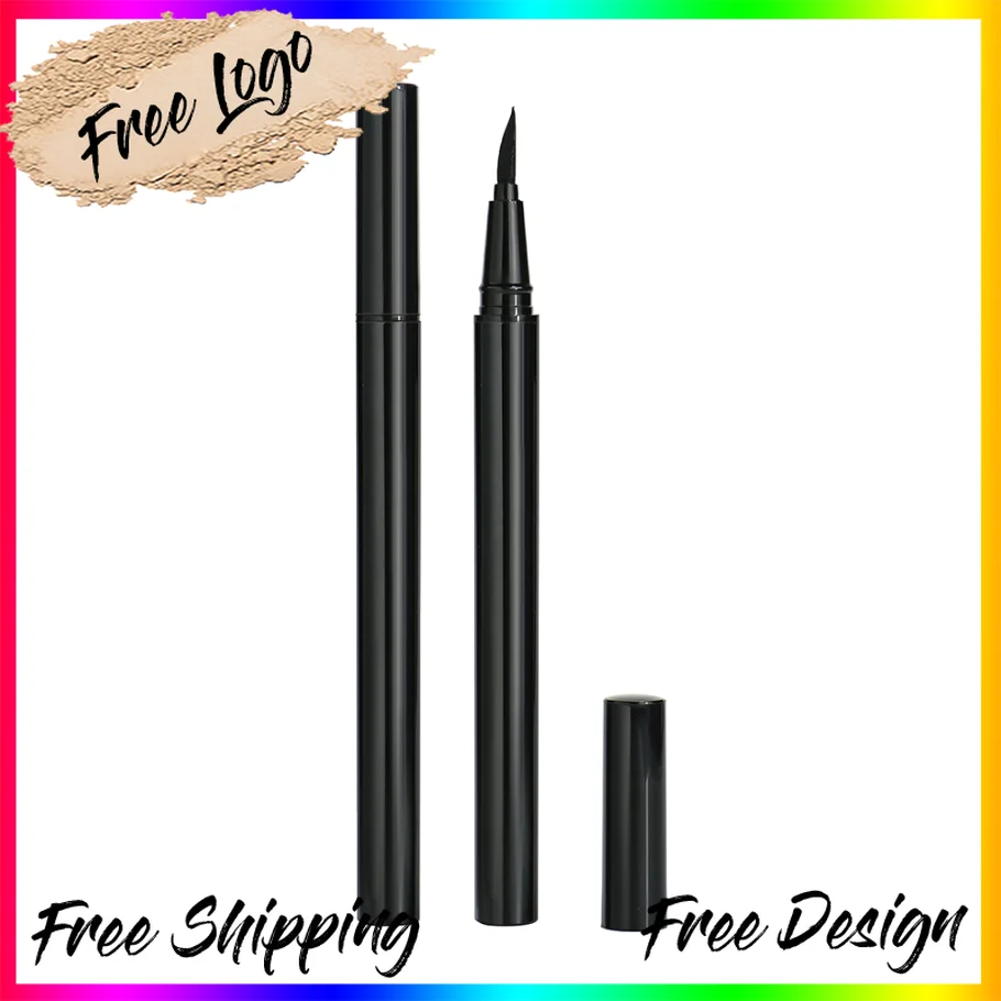 

Private Label Vegan Wholesale Makeup Waterproof Quick Dry Eyeliner Pen Ultra Fine Tip Custom Logo Black Liquid Liner