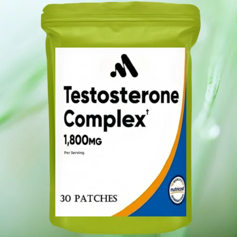 Testosterone Booster for Men with Horny Goat Weed, Maca Root Transdermal Patches Energy Stamina Strength 32 Patches