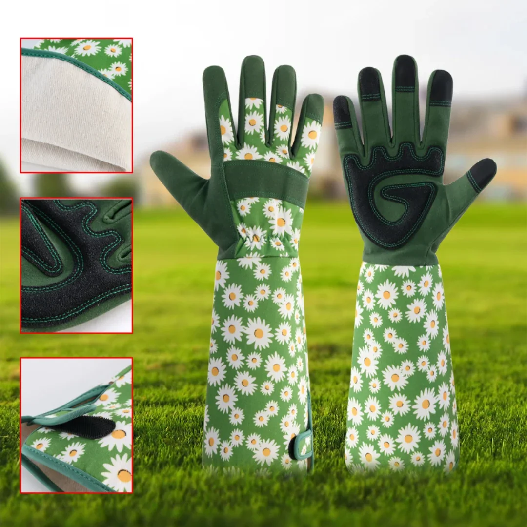Long Gardening Gloves For Women Thorn Proof Men Rose Pruning Garden Touch Screen Breathable Work Leather Durable