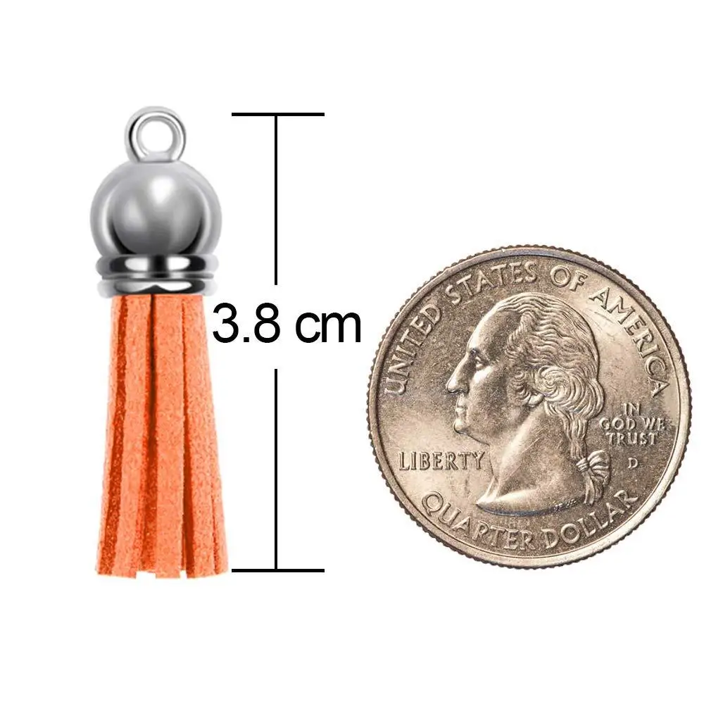 10-100pcs Keychain Tassels Bulk Leather Tassel Colored Tassel Pendants for DIY Keychain and Craft 40 Colors