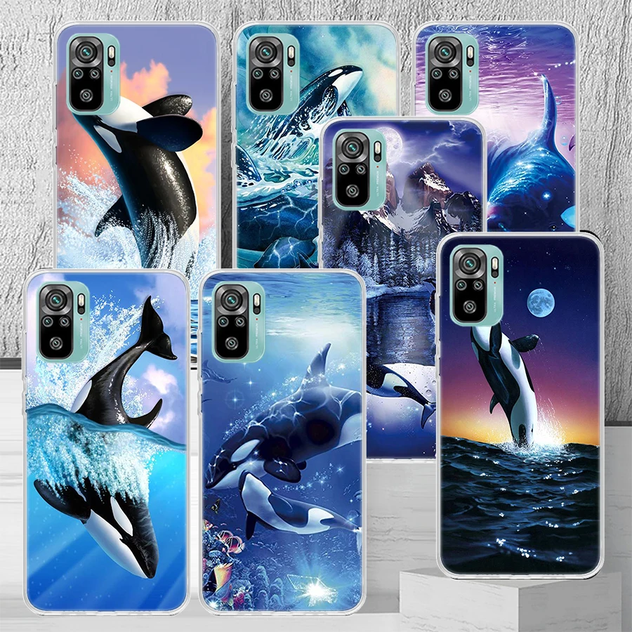 Sea Orcinus Orca Phone Case Shell For Xiaomi Redmi 10 10A 12 12C 9 9A 9C 9T 10C 8 8A 7 7A 6A 6 Pro K20 K30 K40 Pattern Cover