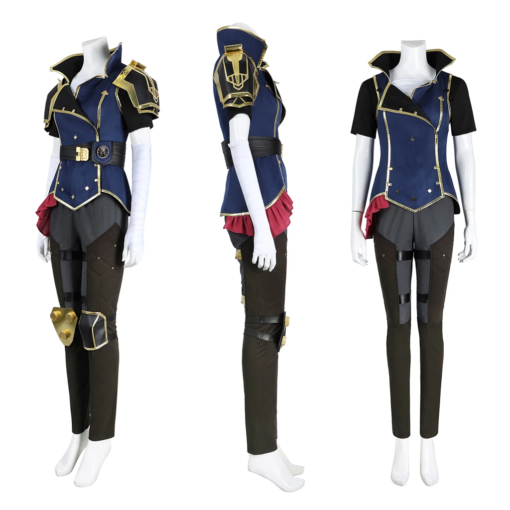 Arcane Vi Costume Cosplay Legends2 Costume viola con accessori per cappelli Set completo gioco LOL Outfit donna Halloween Carnival Suit