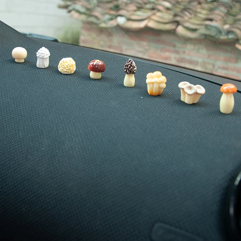 1pcs Beautiful Mushroom Ornaments Cute Small Pendant Use for Car Interior Decoration,Navigation Top,Dashboard Panel，Door Side