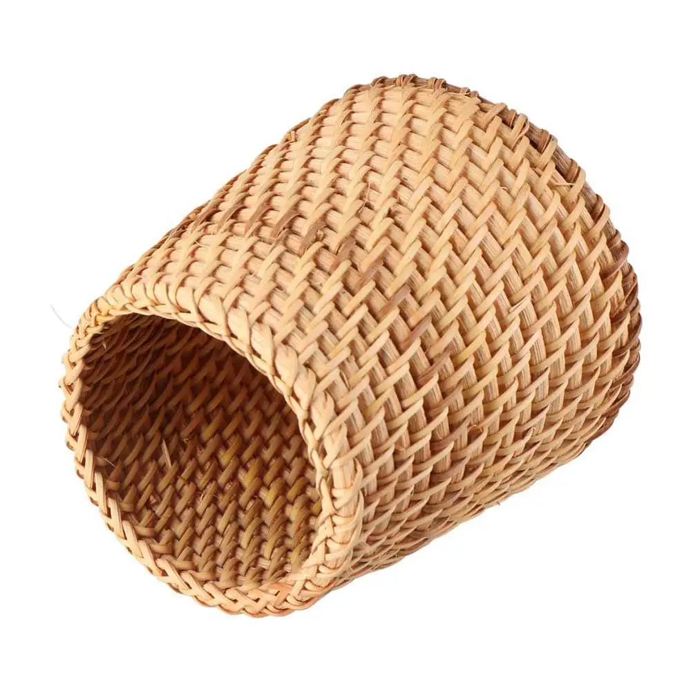 Stationery Storage Wood Vine Rattan Pen Holder Large Capacity Cosmetic Holder Stationery Container Minimalism Handmade