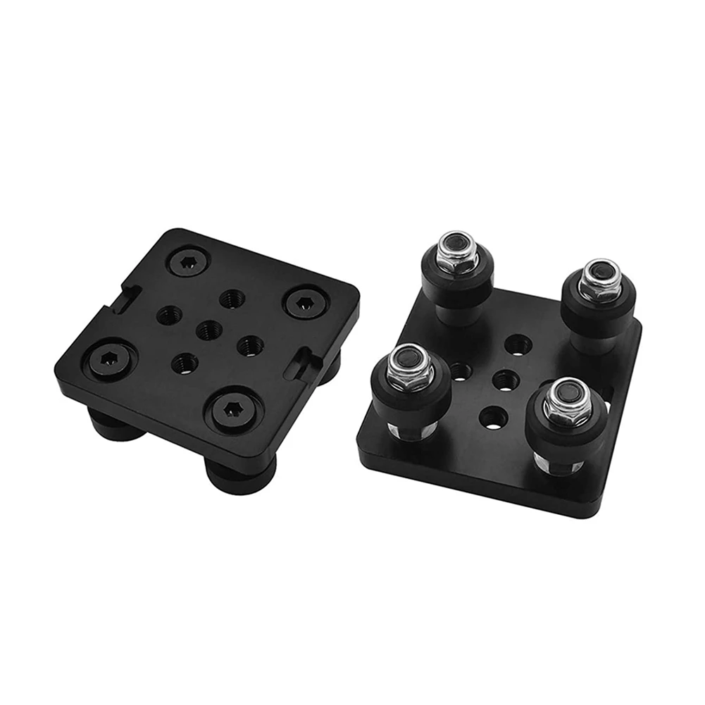 3D Printer Accessories Parts, Openbuilds2040 Aluminum Profile Pulley V-Shaped Gantry Plate, V-Slot Mini Five-Wheel Disc