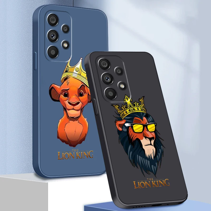 Disney De Leeuw Koning Cool Vloeibaar Touw Voor Samsung Note 20 10 A54 A31 A14 A03 A22 A34 A04 A24 A25 Ultra Plus 5G Tpu Telefoonhoesje