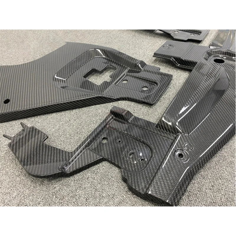 

For Lamborghini URUS OEM Style Dry Carbon Fiber Hood 3-Piece Set With Engine Compartment Interior