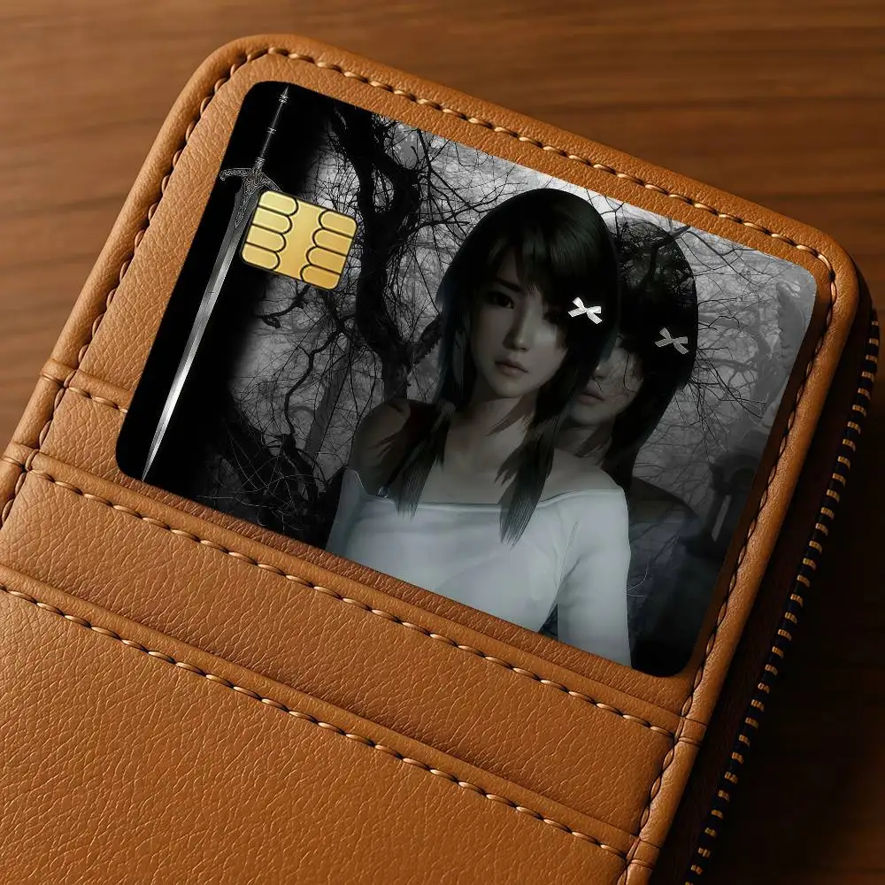 Game F-Fatal Frame Credit Skin Cover Card Stickers 4PCS Film Bus Pass Front Decoration Bank Debit Waterproof