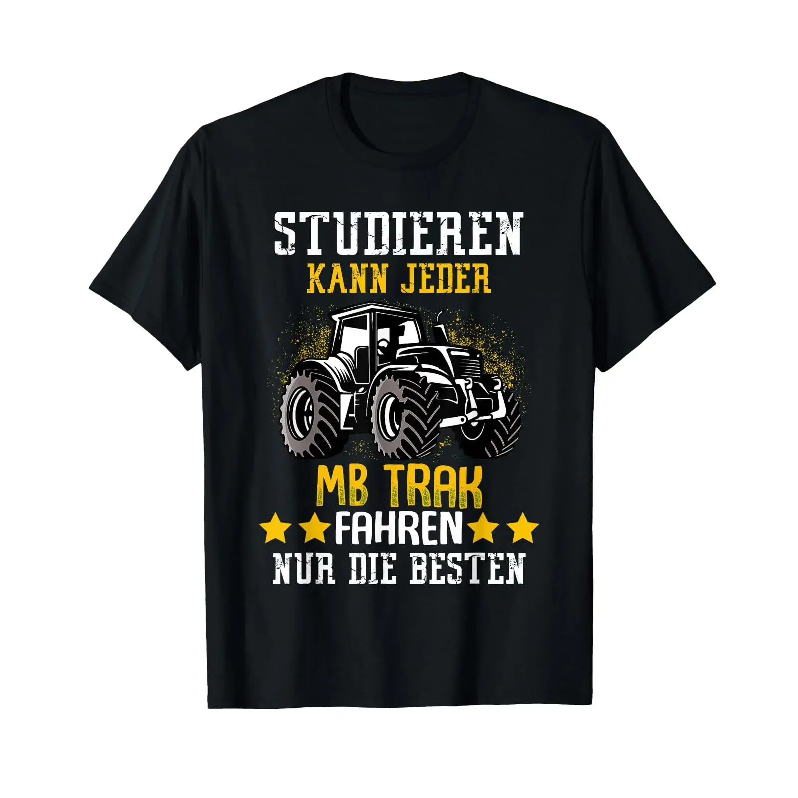 Anyone can study MB Trac driving only the best T Shirt vintage Washed streetwear Slightly Soft Top For Everyday Wear Breathable