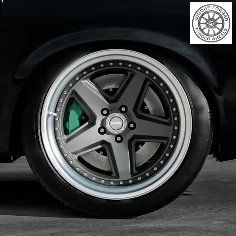 26 Style Forgatoss Forged 2‑Piece 18‑22 Inch Aluminum Car Wheels New Black Stain Wheel Five‑spoke Style Passenger Car For BMW Fo