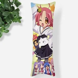 Custom Lucky Star Anime Pillowcase Printed Satin Fabric Pillow Cover Rectangular Zipper Kawaii Body Cover Dropshipping 0531