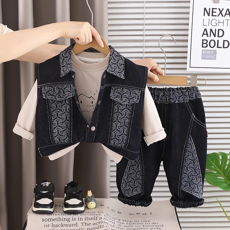 boys'-fall-clothing-2026-new-children's-korean-fashion-splicing-contrasting-denim-vest-white-t-shirt-pants-three-piece-set