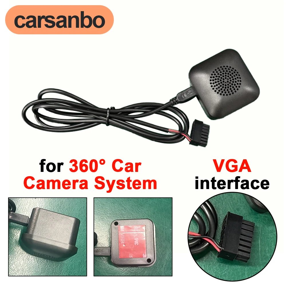 Carsanbo Car Buzzer with a 2W 4-ohm Speaker BiBi Voice Alert Alarm Horn for DV700AI 360° Car Camera System VGA Interface