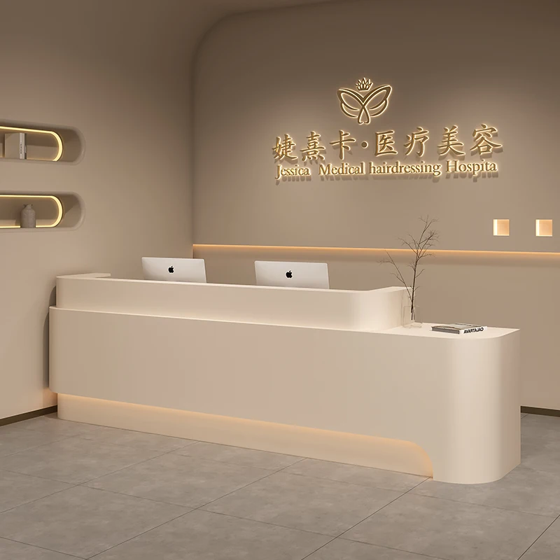 

Waiting Advisory Register Desk Lobby Stand Office Modern Reception Desk Front Hotel Banco Cassa Reception Beauty Bar Furniture